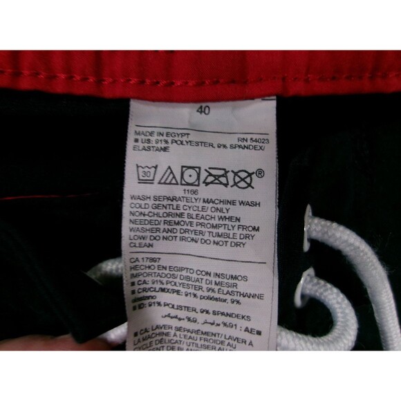 Old Navy Swim Trunks Mens 40 Navy Red White Striped Board Shorts Drawstring - Picture 8 of 11